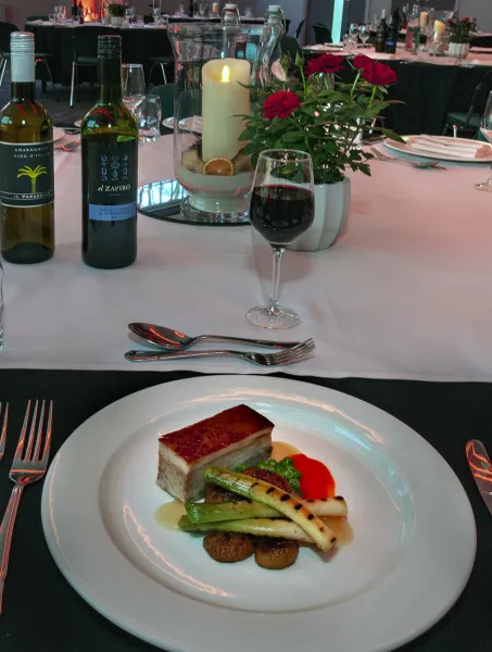 Fine dining plate at Woburn House event