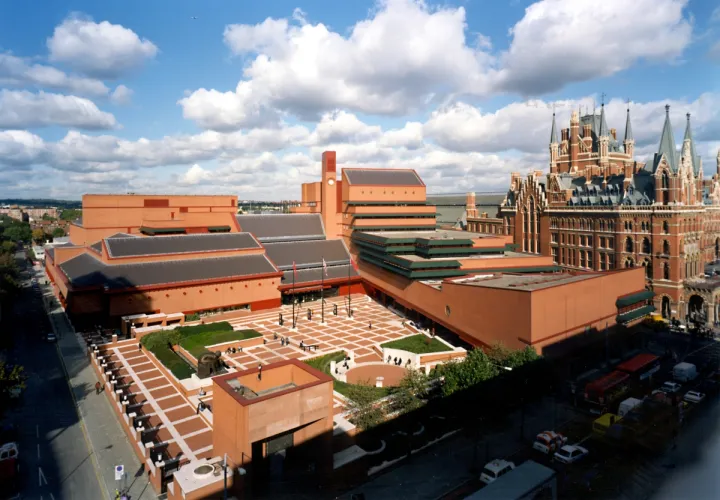 Aerial view of the British Library