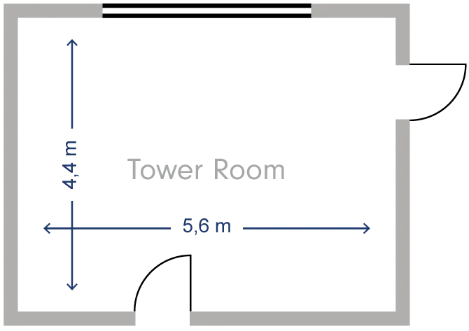Woburn House Tower room floor plan